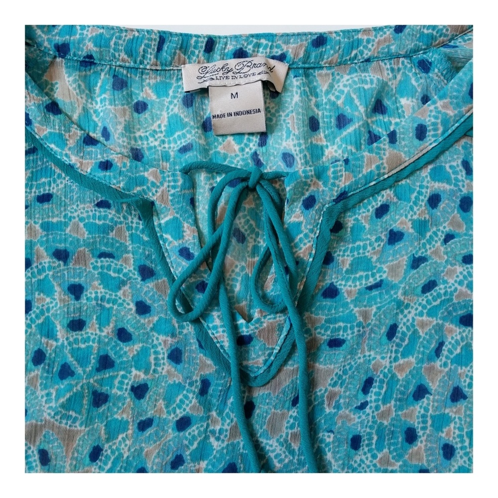 Lucky Brand | Peasant Top, Size Medium - Picture 2 of 4